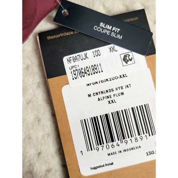 NWT The North Face Canyonlands Hybrid Alpine Plum Slim Fit Puffer Jacket XXL - Picture 11 of 11